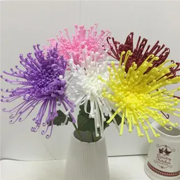 Kwiaty dekoracyjne 10pcs Wysokiej jakości Lifeelike Big Eva Foam Chrysanthemum Mum Wedding Flower Artificial Silk Decoration