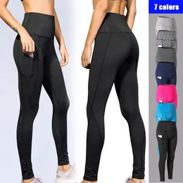 Yoga Roupes Women Ultra High Ciay Pants With Pockets Fitness Training Treinamento Elastic Rápida Tights Sports ALS88