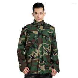 Giacche da caccia Esercito militare M65 tattico di grandi dimensioni impermeabili di usura resistente all'outdoor Campo camouflage cappotto staccabile