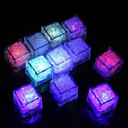 LED Gadget Aoto colors Mini Romantic Luminous Artificial Ice Cube Flash Light Wedding Christmas Party Decoration LL