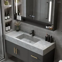 Waschbecken Wasserhähne leichter Luxus integrierter Schrankkombination Handwasch- und Gesichtspoolraum Waschlet Interplattform-Becken Set