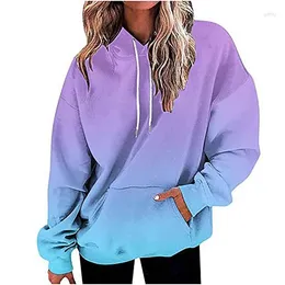 Personalized Womens Gradual Oversized Hoodie Women With Mountain