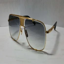 Uomini pilota occhiali da sole quadrati lenti gradiente grigio oro nero 2087 glande vintage da sole occhiali da sole occhiali nuovi con box218q