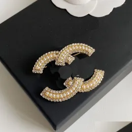 Pins Brooches 18K Gold Brooch Designer Jewelry Diamond Luxury Logo Logo Romantic Пара универсальные свадебные вечеринки с G DHTUW