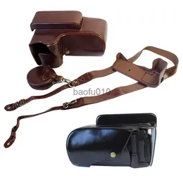 Camera Bag Accessories Portable PU Leather Case Cover Camera Bag för Nikon P1000 Pouch med Battery Opening HKD230817