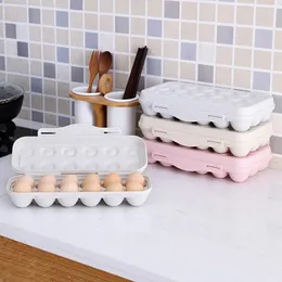 Storage Bottles 12grid 18 Grid Egg Carton Box Anti-collision And Broken With Lid Snap-in Stackable