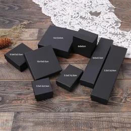 Jóias de joias de alta qualidade 10 PCs Black Kraft Paper Jewelry Gift Box Charms Organizer Charms Ring Watch Beachring Jóias Exibir Box 230816