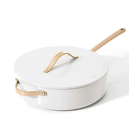5 5 Quart Ceramic Non-Stick Saut Pan, White Icing by Drew Barrymore