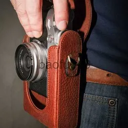 カメラバッグのアクセサリーフルボディフィット本革皮肉カメラカメラケースバッグボックスフジフィルムフジX100V X-100VカメラバッグスキンHKD230817