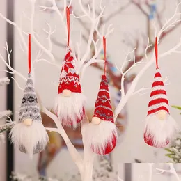 クリスマスの装飾の装飾品手作りスウェーデンのトムテのノームぬいぐるみスカンジナビアのサンタツリーハンギー装飾家の装飾JK2009XB DRO DHB8S