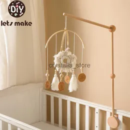 Toy Baby Rattle Toy 0-12 meses de madeira Tecido com a caixa de música recém-nascida Cama Bell pendurada Brinquedos Bracket Infant Crib Toy Gift HKD230817