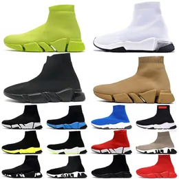 Designers Shoes Speed Trainer Casual Shoe Platform Sneaker Men Women Tripler Paris Socks Boots Black White Blue Light Ruby Graffiti Vintage Brand Luxury Sneakers