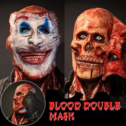 Maschere da festa decorazione di Halloween Maschera strappata a doppio strato maschera Bloody Horror Skull Mask Scary Cosplay Masches per feste decorazioni Ghost Demon Face Cover 230816