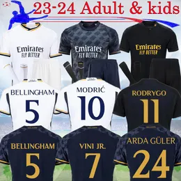 2023 Jerseys de futebol de Bellingham Arda Guler Camavinga Alaba Modric Vini Jr. Camisa de futebol de benzema 23 24 fora 3rd real Valverde Tchouameni madrids Men Kit Kit 16-4xl