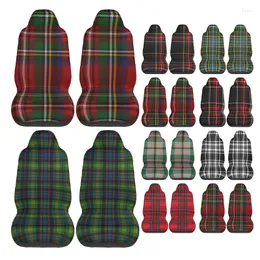 Bilsäte täcker klassisk tartan rutig Royal Stewart Scottish Cover Custom Printing Universal Front Protector Accessories Cushion Set