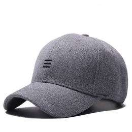 s Dad Winter Headwear Male Warm Felt Sports Cap Man Big Size Wool Baseball Hats 5560cm 6065cm p230816