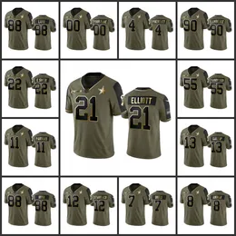 Jerseys Dallas''cowboys''men #88 CEEDEE LAMB 22 EMMITT SMITH 7 TREVON DIGGS Women Youth'nfl Gold Gold Salute to Service Limited Jersey