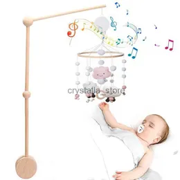 1Set Baby Bed Bed Bell Rattles Toys Wooden sul letto Music Box per bambino 0-12 mesi Impiccati giocattoli per bambini HKD230817