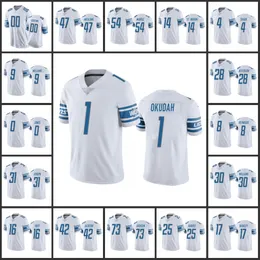 Detroit''lions''men 1 Jeff Okudah 16 Jared Goff 9 Jameson William 25 Will Harris Women Youth White Custom Vapor Limited Jersey