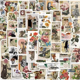 53PCS Vintage Sticky Notatki Naklejki Wodoodporne naklejki winylowe nie Random do roweru samochodowego Laptop Laptop Scateboard Butelka do butelki z wodą naklejka