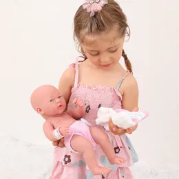 Puppen 35 cm Real Silicon Reborn Toy Netter Ausdruck Kleinkind Babypuppe Soft Touch Hochwertiges Vinyl für Mädchen Geburtstagsgeschenk 230816