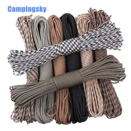 Outdoor Gadżety Campingsky Paracord 550 Parachute Rope 7 Core Strand 100 stóp sznurka na kemping 230816