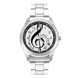 Wristwatches Music Notes Quartz Watch Unusual Wrist Steel Lady Sports Design Wristwatch