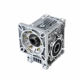 DC Motor Gearbox RV040 Speed Reducer Worm Output Reduction Ratio 5:1 10:1 20:1 To 100:1 With Shaft Sleeve For Nema 34 Motor