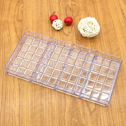 Baking Moulds Mods Bar Lattice Chocolate Mold Transparent Hard Plastic Mod Candy Molds