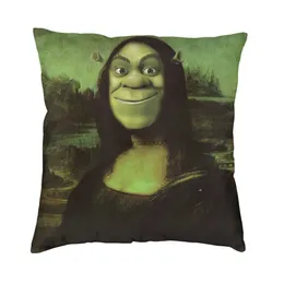 حالة الوسادة shreks mona lisa case soft polyester cushion cover cover cover cover cover sofa shippered hkd230817