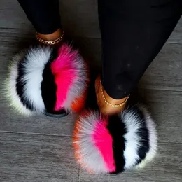 Gai Arrival Girl Slippers Slippers Ladies Indoor Warm Warry Flip Flop Women Women Amazing Plush Fur Slides بالجملة 230816