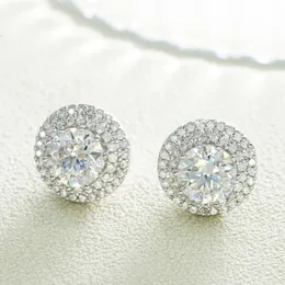 Orecchini da donna da 11 mm per uomini di moda s925 argento da 6,5 ​​mm orecchini rotondi di moissanite bella regalo per amico