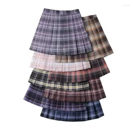 Röcke kar Plaid pleite Rock Frauen hohe Taille Mini Harajuku A-Line Frau Kurzer Mode Preppy Style Ladies Girls