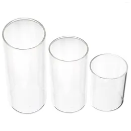 Candele da 3 pezzi Cancellai da tazza di vetro al centrotavola chiari per barattoli Candele cilindri Candele per la casa Candele Porgenti