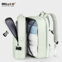 Okul çantaları genişletilebilir seyahat sırt çantası unisex laptop çantası kadınlar büyük bagaj erkek öğrencileri iş gezisi usb ücret mochila xa299c 230817