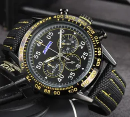 Iced Out Full Functional Stop Watch Watch Hip Hop Line Fabric Band Band Mens Calendar Quartz Movement Clock Business Digital Numero Digital Dial Dials Day Gift