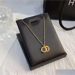 Pendant Necklaces Selection Styles Necklace Fashion Style Delicate Design Long Chain Jewelry Accessories Luxury Gift Friend Family D Dhk1B