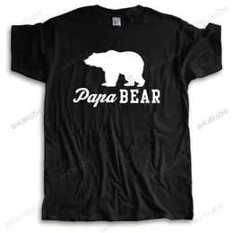 Men's T Shirts Mens Luxury Shirt Papa Bear Funny T-Shirt Dad Father Grandfather Birthday Gift Fashion Tee With Sayings
