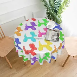Table Cloth Balloon Dogs Tablecloth Cute Animals Print Protector Dinner Table Cover Beautiful Print Polyester Cheap Table Cloth HKD230818