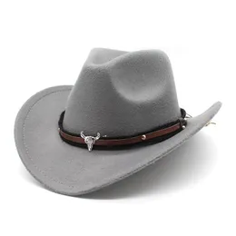 Wide Brim Hats Classic Retro Men Women Wool Western Cowboy Hat Sun Party Travel Outdoor Cap Drop Delivery Fashion Accessories Scarves Dh1Qx