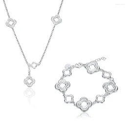 Necklace Earrings Set Fashion Silver Plated For Women Handmade Korea Personality I Gioielli Sell Trendy