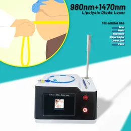 Endolaser Machine Lazer Lipoliz Kol Liposuction 980NM 1470NM Yüz Zarma Vücudu Yağ Çıkarma Selülit Azaltma