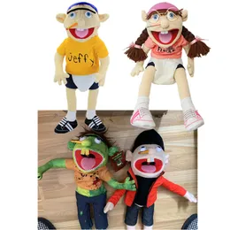 Puppets 60cm Large Jeffy Hand Puppet Plush Doll Stuffed Toy Figure Kids Educational Gift Funny Party Props Christmas Doll Toys Puppet 230817