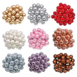 Decorative Flowers Wreaths 100pcs Mini Pearl Plastic Fruit Stamens Artificial Flower Small Berries Cherry Wedding Christmas DIY Gift Box Decoration HKD230818