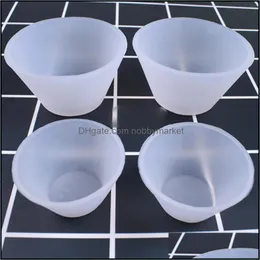 القياسات Mini Sile Coups Color Mixing Cup Cup Frender Resin UV أدوات الايبوكسي القابلة للغسل معدات المجوهرات التسليم OTPNW