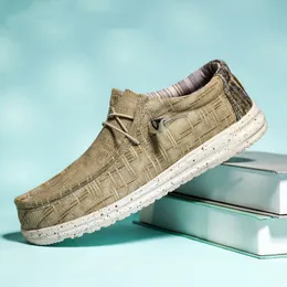 Kleiderschuhe Herumn Plus Size 39-48 Männer Leinwandschuhe Espadrilles atmungsaktive lässige Schuhe Männer Mutschütze bequeme ultraleichte faule Bootsschuhe 230817