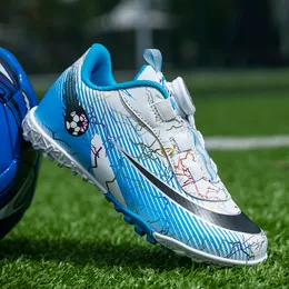 Klänningskor Kids Football Boots Soccer Shoes TF Grass Anti-Slip Training Cleats Football Futsal Sneaker Child's Sports Footwear Storlek 29-35 230817