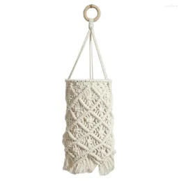 Anhängerlampen handgewebte Macrame Lampen Schatten Bohemian Cover Quasten Hochzeit Hanging Wandteppich Kronleuchter Wanddekoration Raum