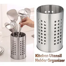 Food Storage Organization Sets Stainless Steel Kitchen Cooking Utensils Chopstick Holder Caddy Cutlery Organizer Tableware Multifunction Serving Tool 230817