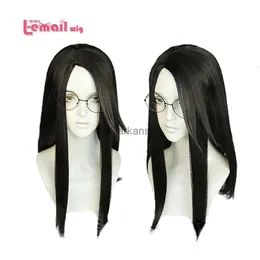 Parrucche sintetiche L-email parrucca per capelli sintetici Game killjoy cosplay parrucca nera cosplay parrucche di halloween resistenti al calore uomini e donne parrucche HKD230818